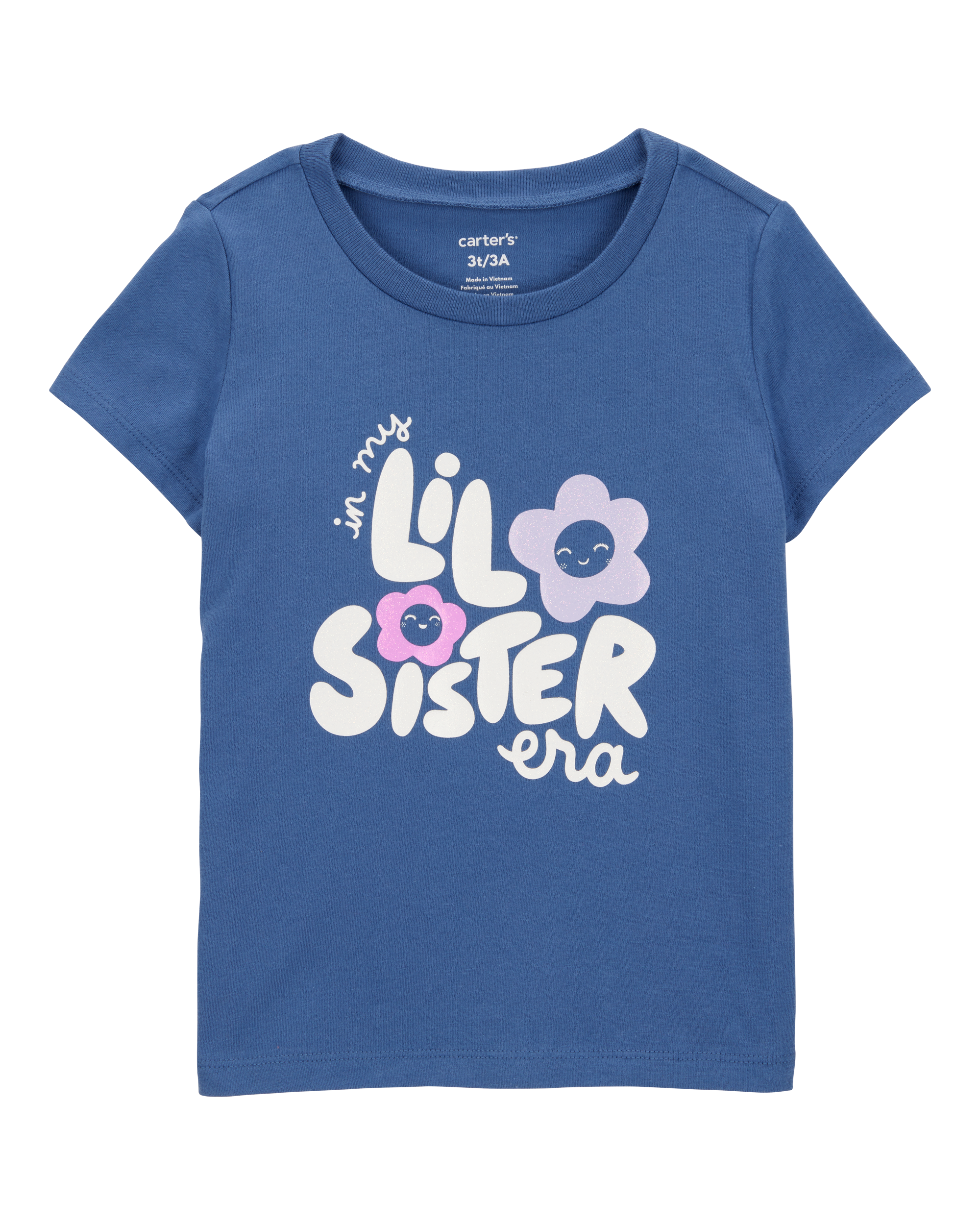Toddler Girl Lil' Sister Short-Sleeve Graphic Tee - Blue
