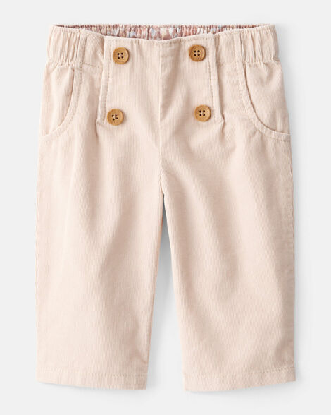 Baby Girl Corduroy Pants - Brown