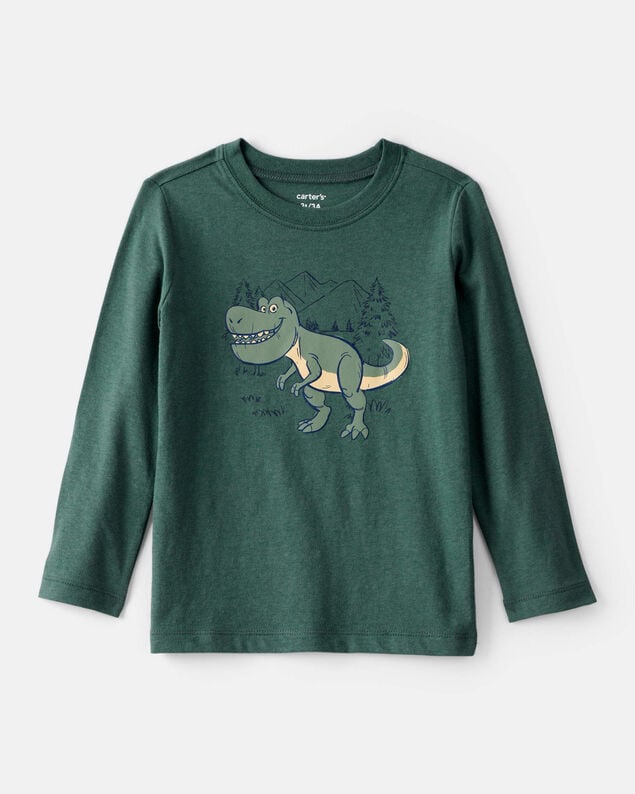 Product image 1 of Toddler Boy Dinosaur Long-Sleeve Graphic Tee - Green