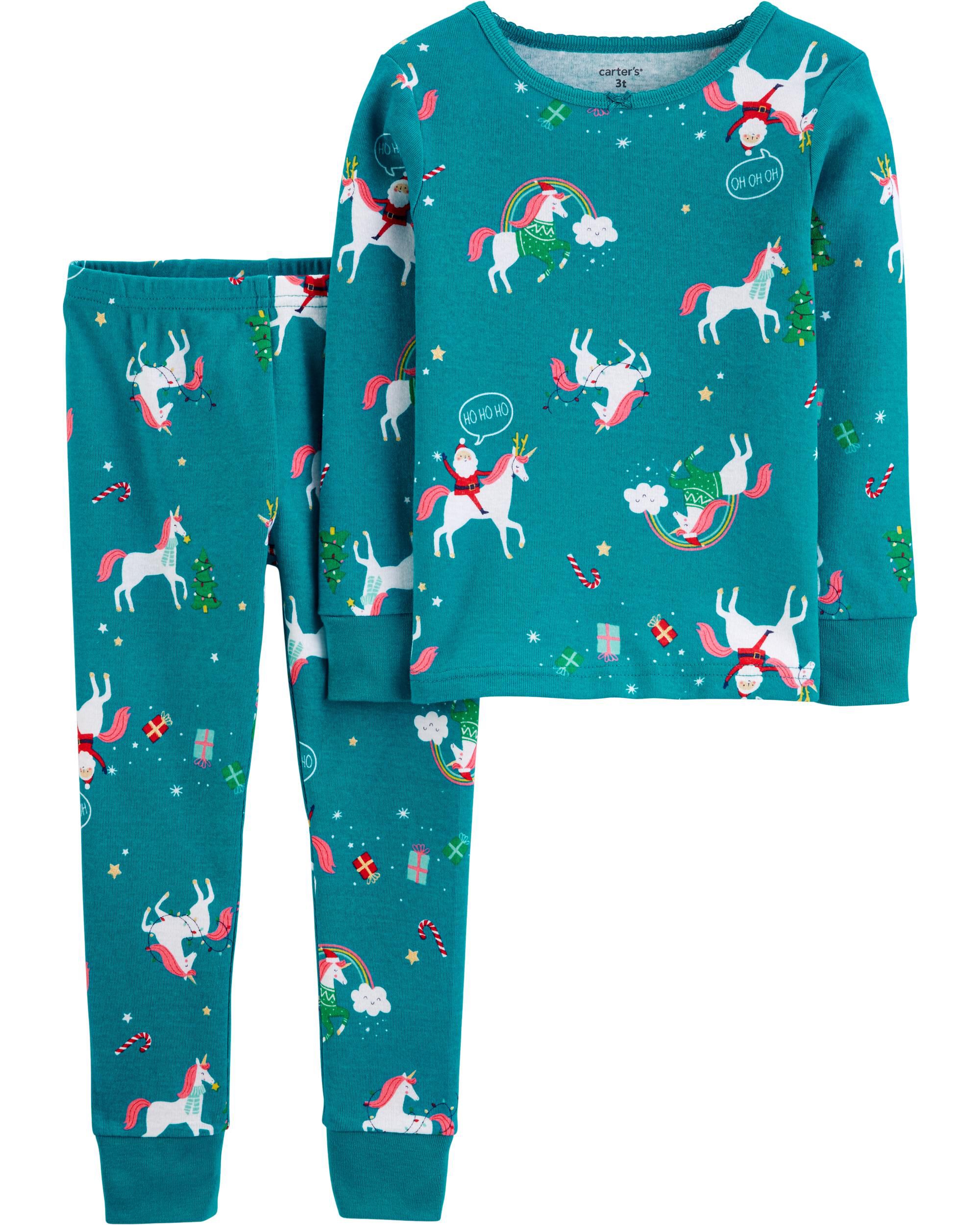 Carters unicorn christmas pajamas clearance