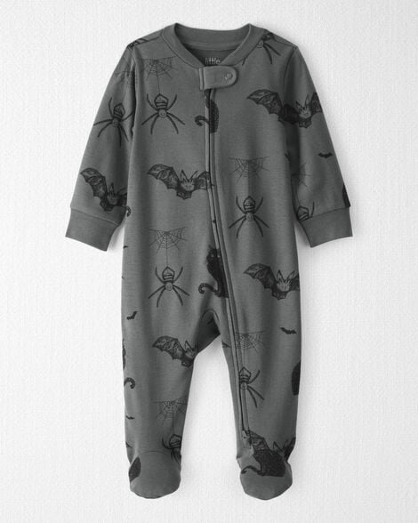 Baby Organic Cotton Sleep & Play Pajamas in Spooky Creatures
