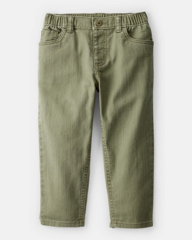 Product image 1 of Toddler Boy 100% Cotton Pull-On Fashion Pants - Green