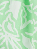 Green - Baby Floral Twill Romper, Selected