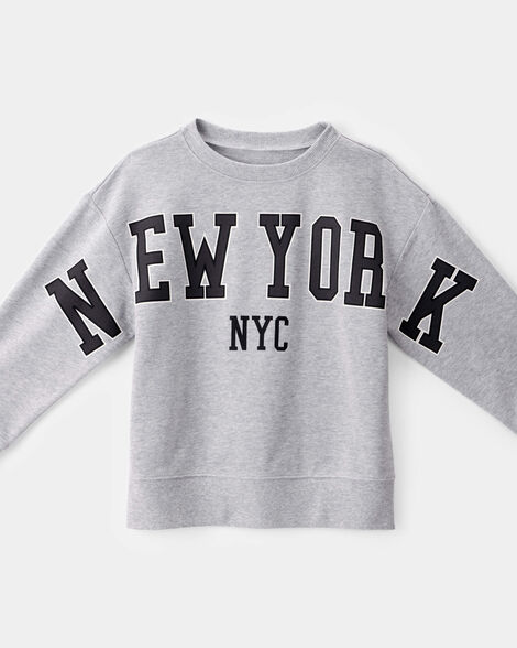 Product image 2 of Boys NYC French Terry Pullover Sweatshirt - Grey