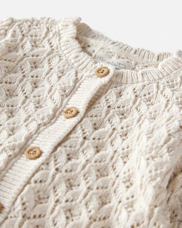 Product image 2 of Baby Girl Organic Cotton Pointelle Sweater