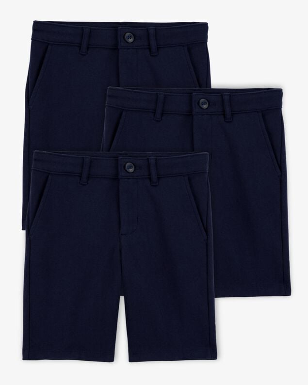 Product image 1 of Kid 3-Pack Ponte Knit Uniform Pants - Navy