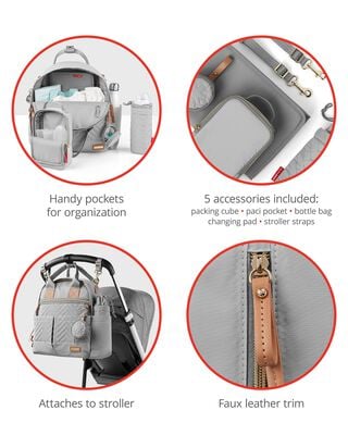 Product image 2 of Suite by Skip Hop 6-in-1 Diaper Backpack Set