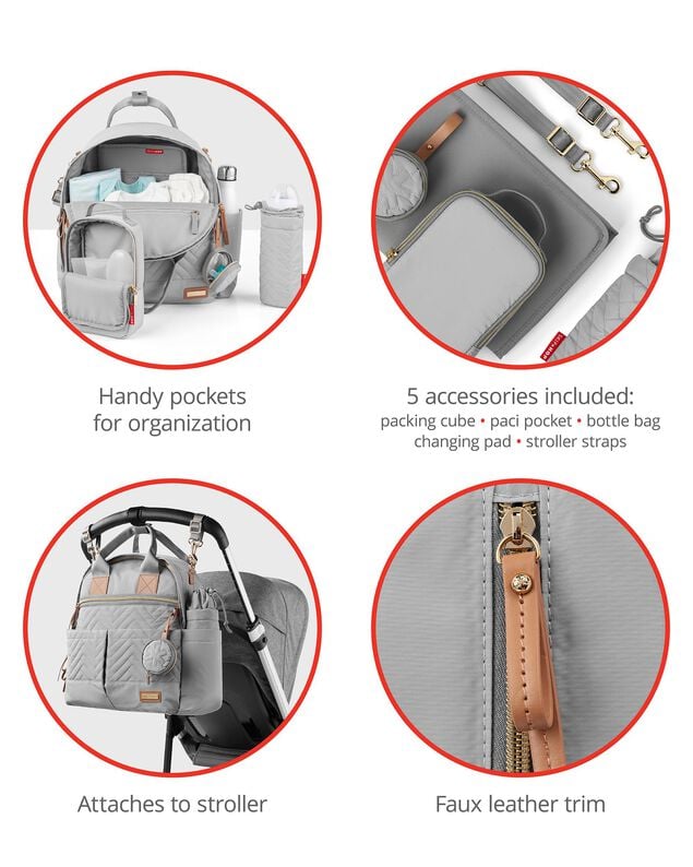 Product image 2 of Suite by Skip Hop 6-in-1 Diaper Backpack Set