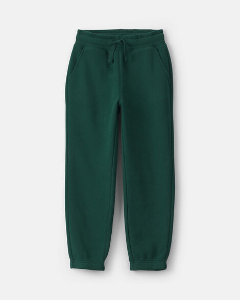 boys fleece joggers - dark green