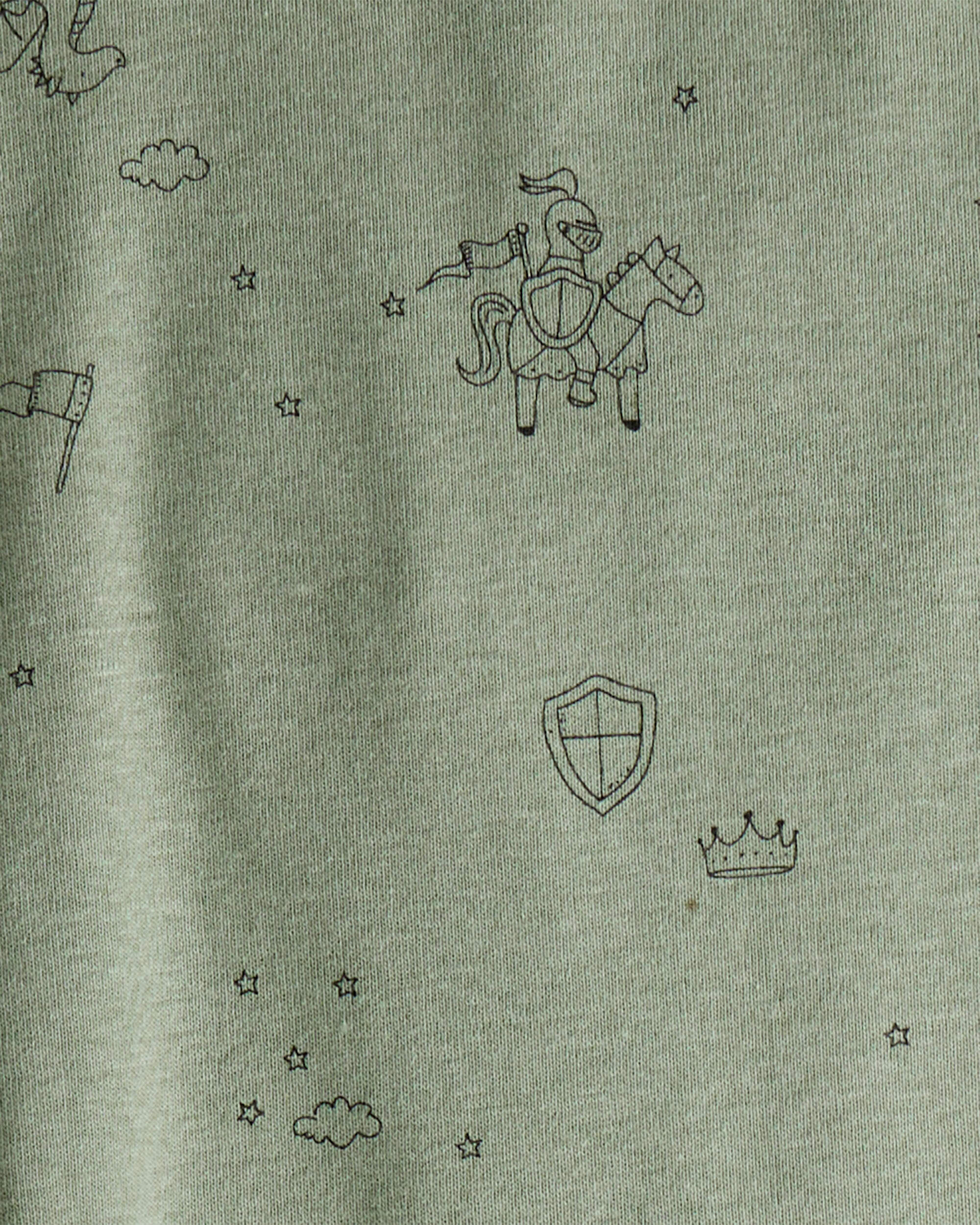 Baby Boy 4-Pack Dragon Star Print Cotton Long-Sleeve