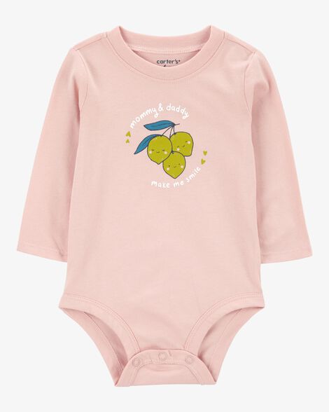  Product image 1 of Baby Lemons Mommy & Daddy Long-Sleeve Bodysuit