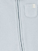 Blue - Baby 2-Way Zip Waffle Knit Sleep & Play Pajamas, Selected