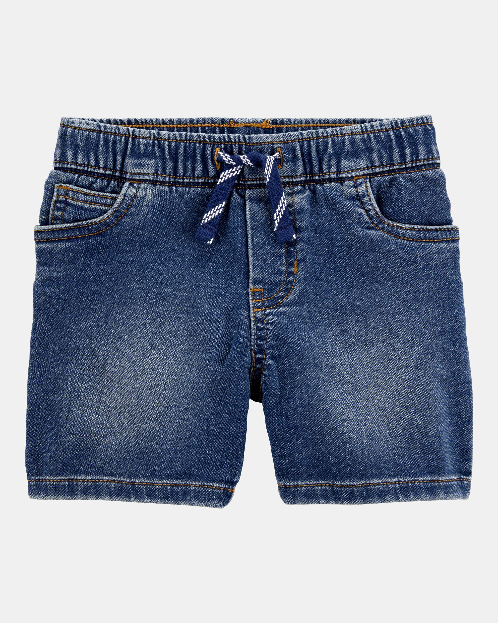 navy jean shorts