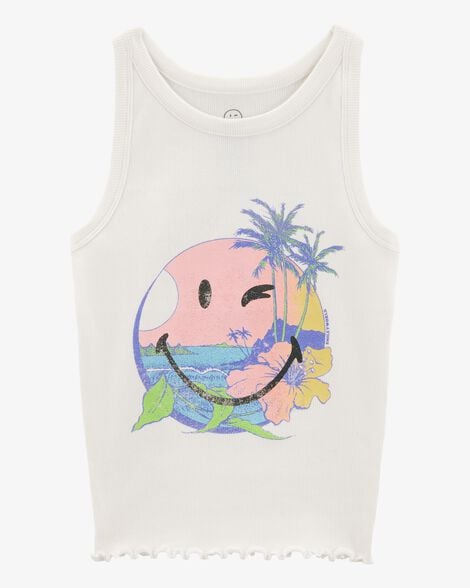 Product image 1 of Kid SmileyWorld Graphic Tank - Cream