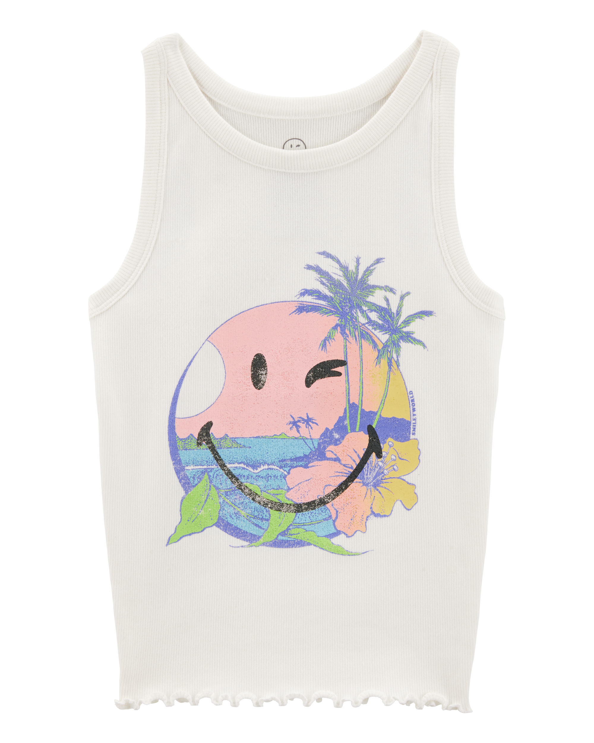 Kid SmileyWorld Graphic Tank - Cream