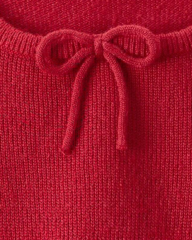 Product image 2 of Girls Bow Long-Sleeve Sweater - Red