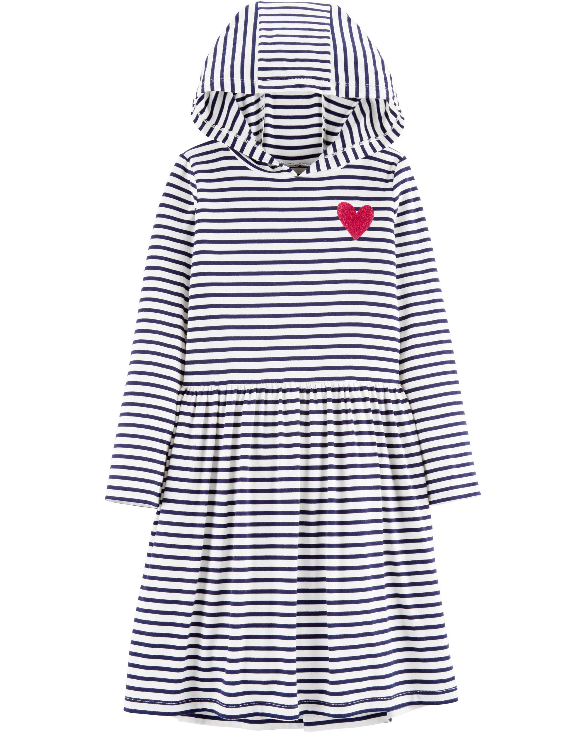 hooded jersey dress