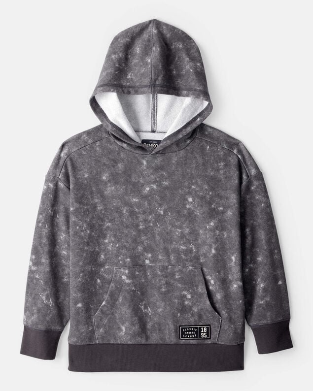 Product image 1 of Boys French Terry Acid Wash Hoodie - Grey
