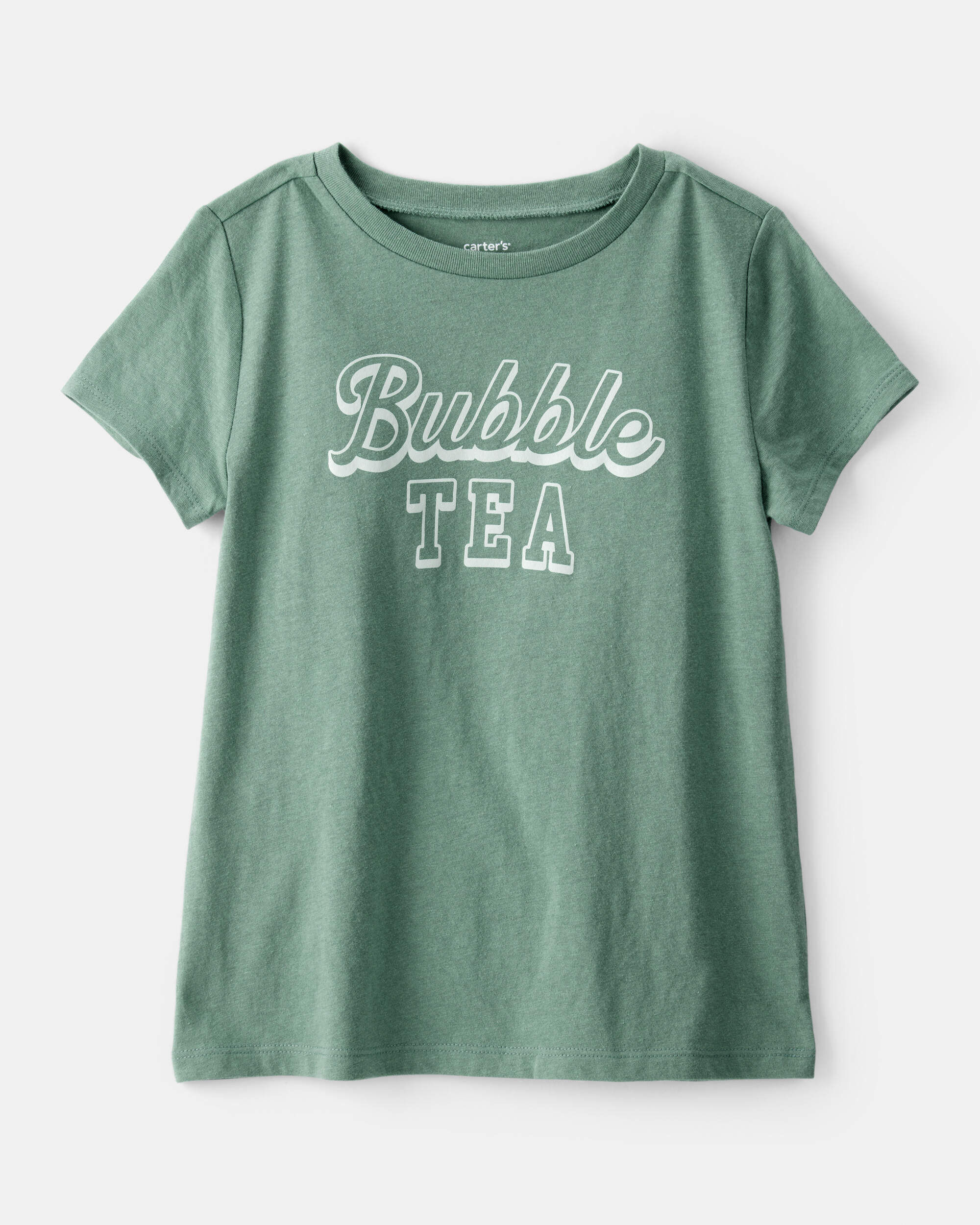 Girls Bubble Tea Short-Sleeve Graphic Tee - Green