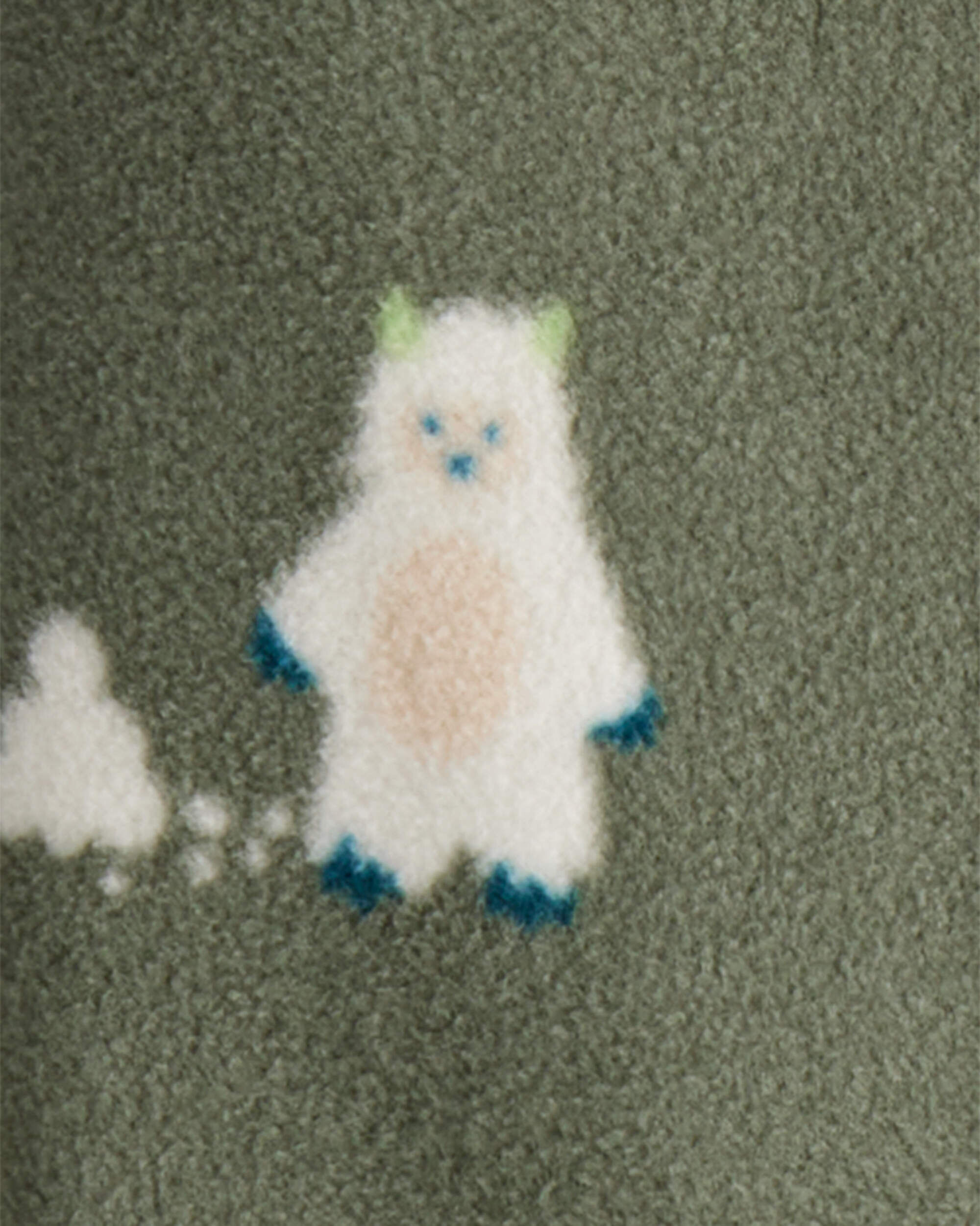 Baby Boy Yeti Fleece Loose Fit 2-Way Zip Sleep & Play