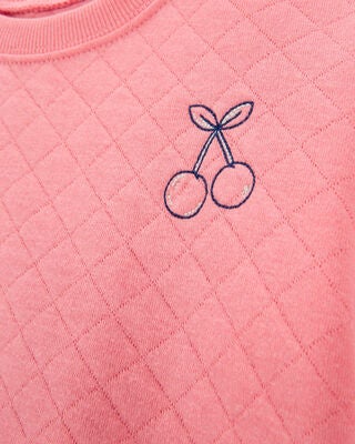 Product image 2 of Toddler 2-Piece Cherry Doubleknit Pullover & Flare Legging Set
