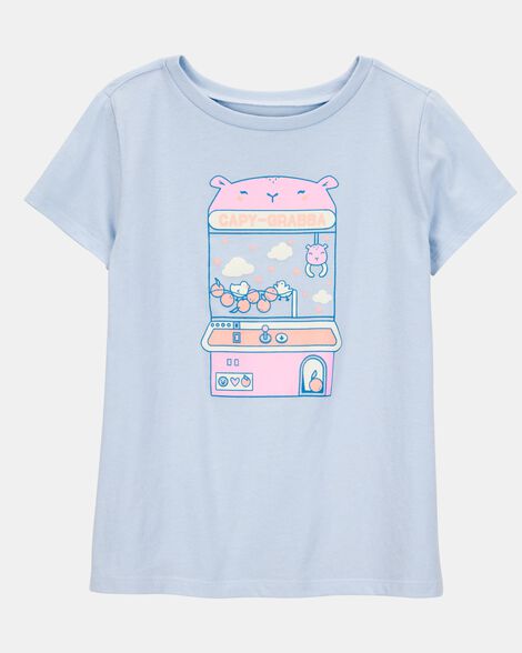 kid capy-grabba short-sleeve graphic tee - blue