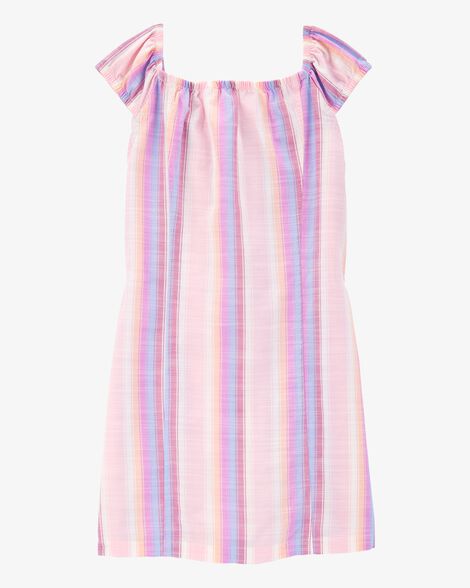 Product image 2 of Kid Striped Poplin Dress -Pink