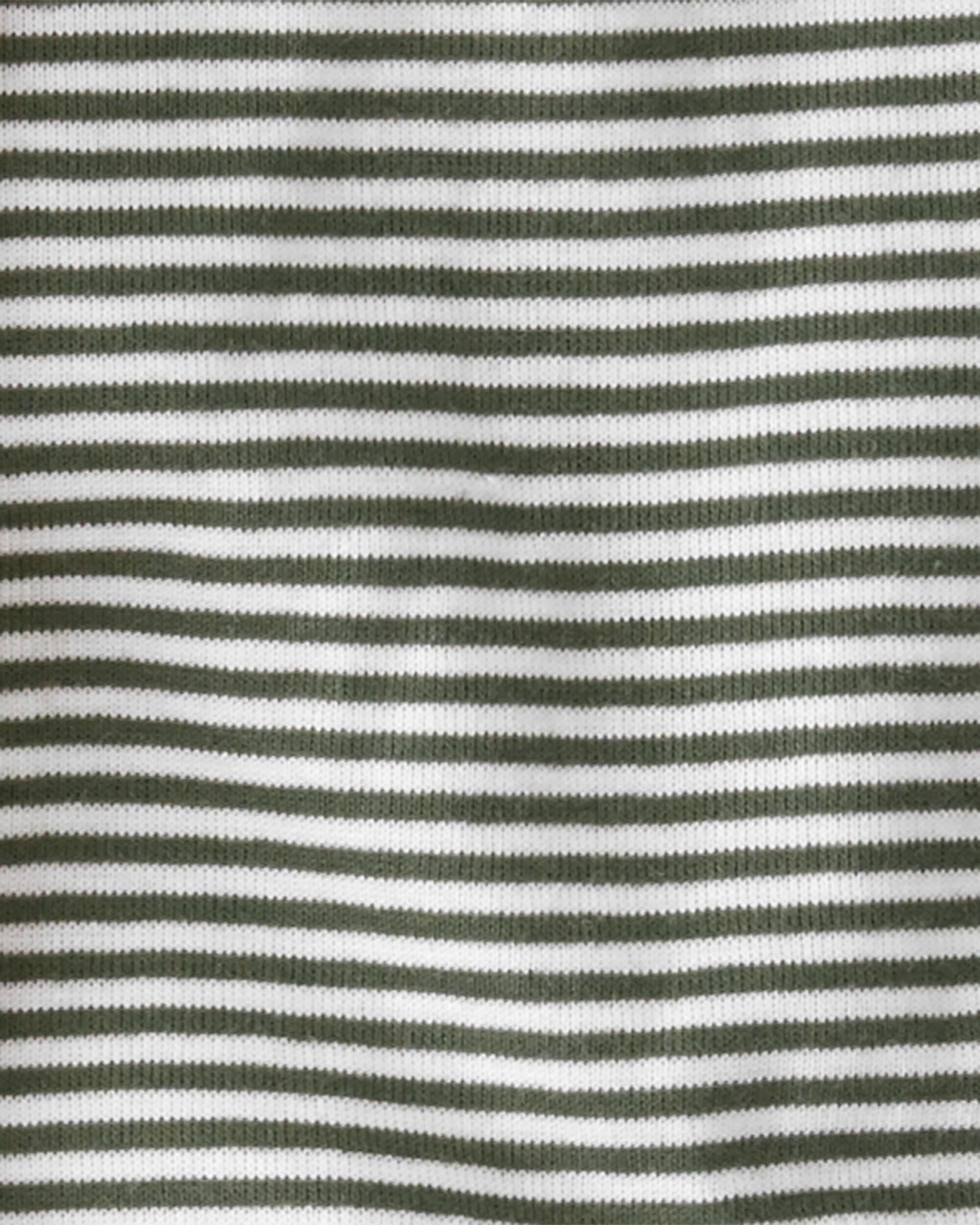 Baby Organic Cotton Rib 3-Pack Animal & Striped Bodysuits
