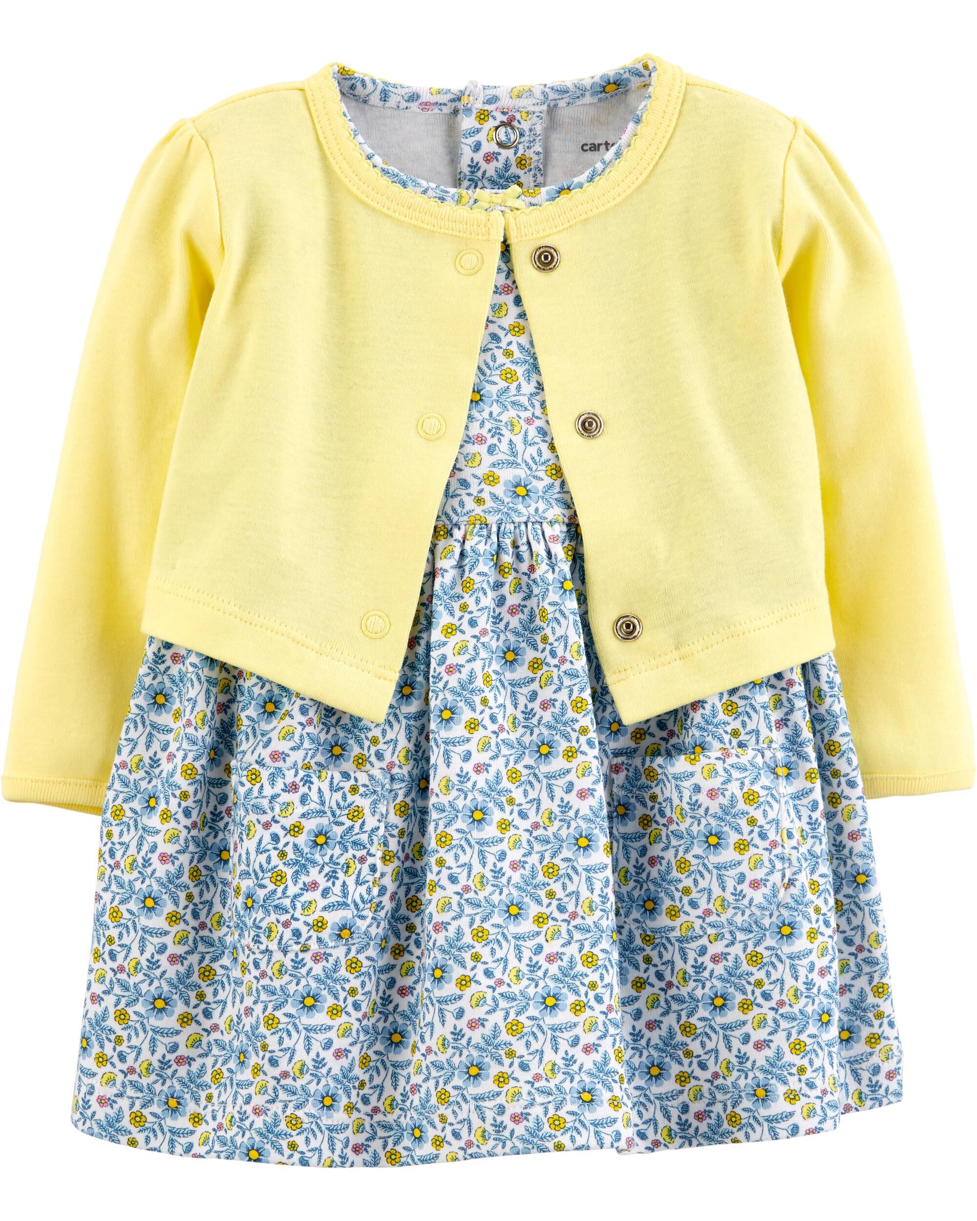 baby dress with cardigan