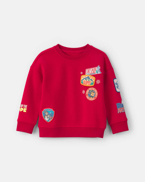 paw patrol® christmas fleece pullover sweatshirt - red