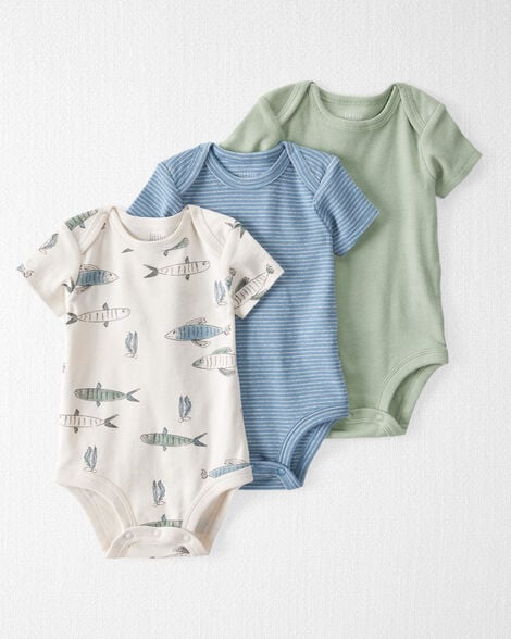 Product image 1 of Baby 3-Pack Organic Cotton Bodysuits