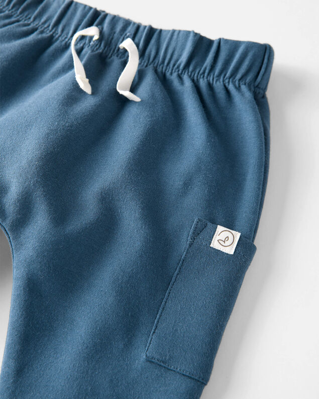 Product image 2 of Baby 2-Pack Organic Cotton Pants in Heather Grey & Deep Teal
