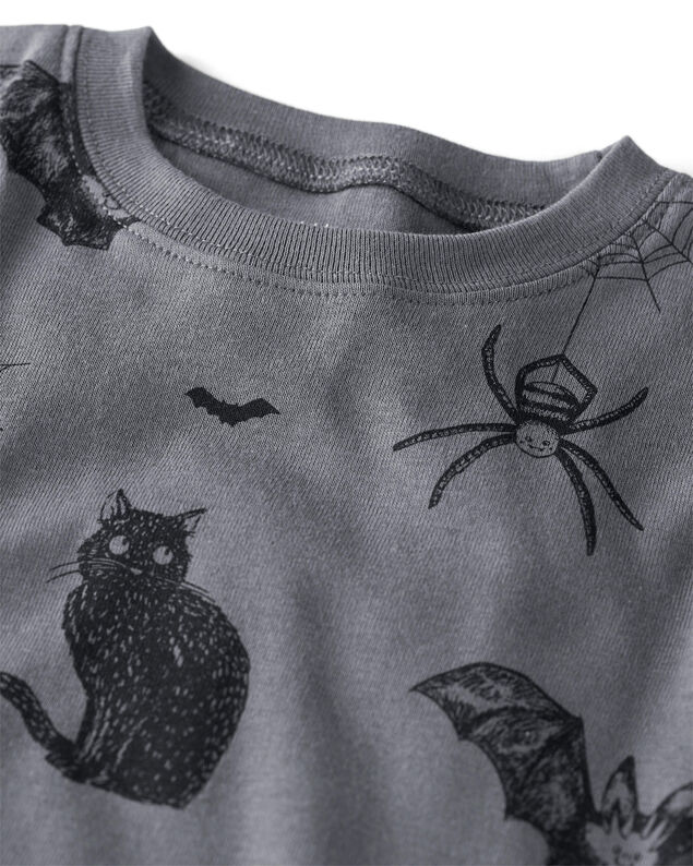 Product image 2 of Toddler Organic Cotton Pajamas in Spooky Creatures Print