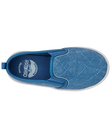  Product image 4 of Kid Quilted Chambray Pull-On Sneakers
