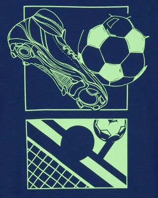 Product image 2 of Kid Soccer Short-Sleeve Graphic Tee - Navy