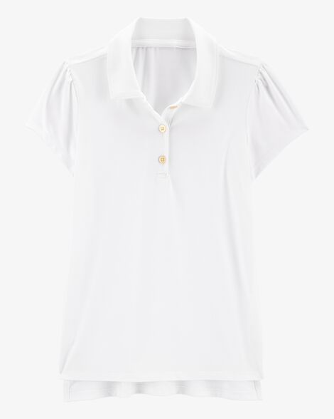 Product image 2 of Kid 2-Pack Active Uniform Polo Shirts in Moisture Wicking BeCool™ Fabric - White