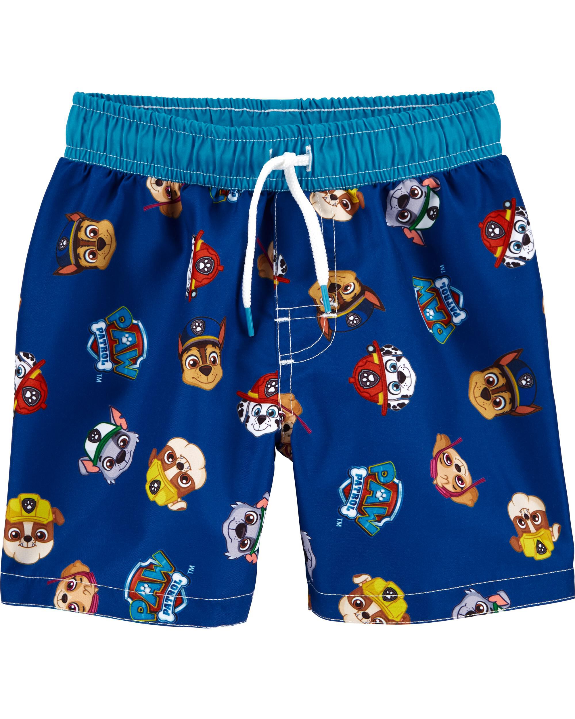 Boys Official Licensed Paw Patrol Blue Swimming Shorts Swim Trunk Shorts