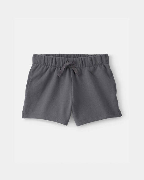 toddler girl french terry shorts - grey