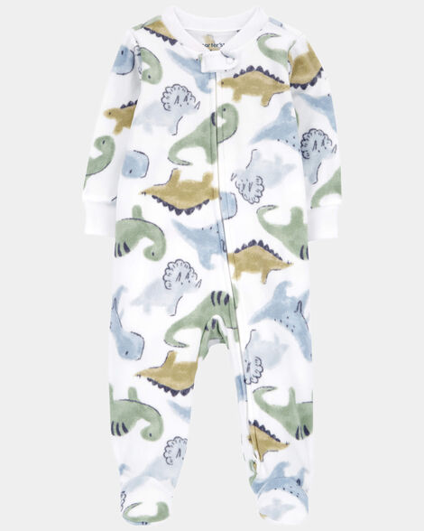  Product image 3 of Baby Dinosaur Fleece Zip-Up Footie Sleep & Play Pajamas