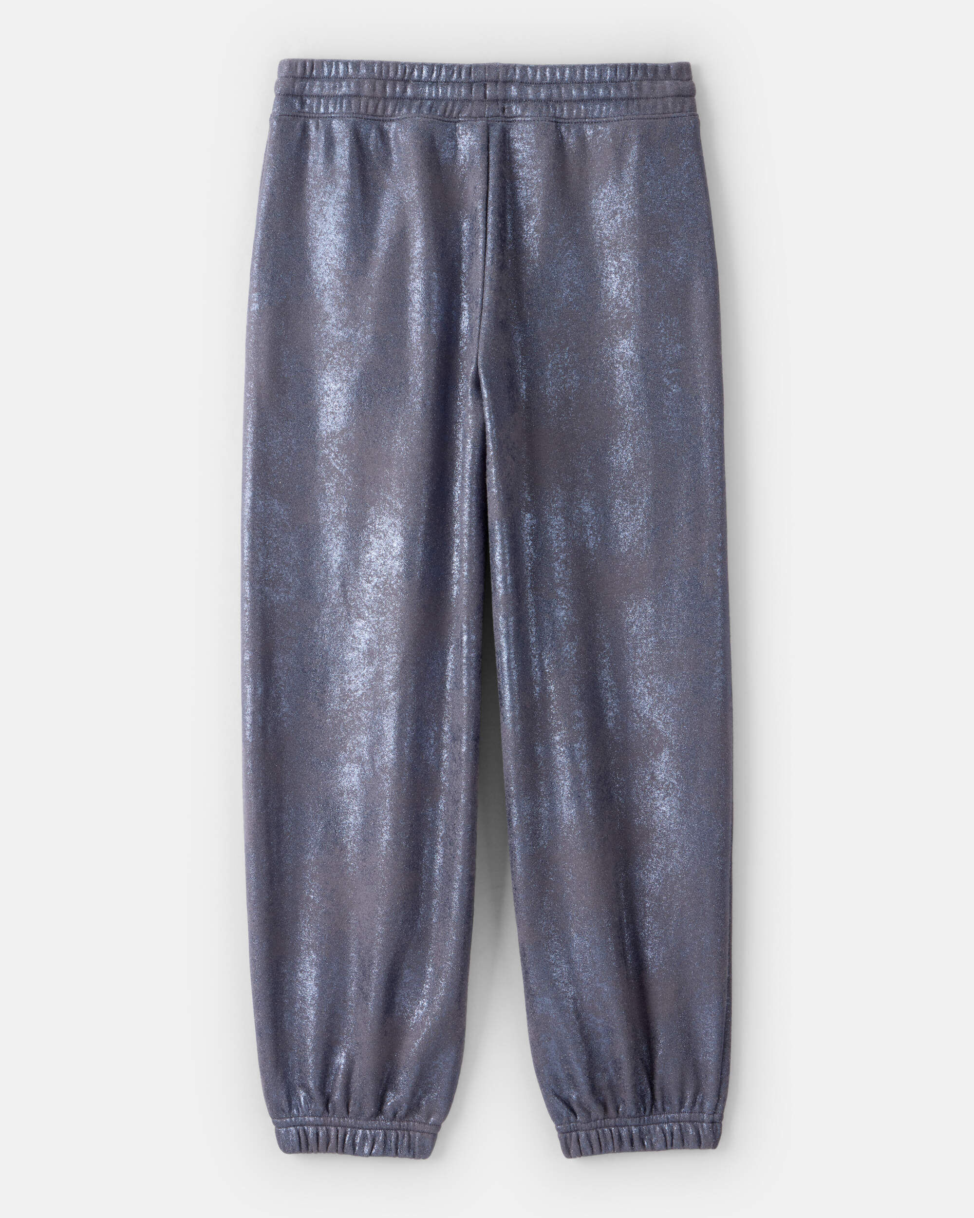 Girls DayDream Fleece Metallic Knit Drawstring Joggers - Grey