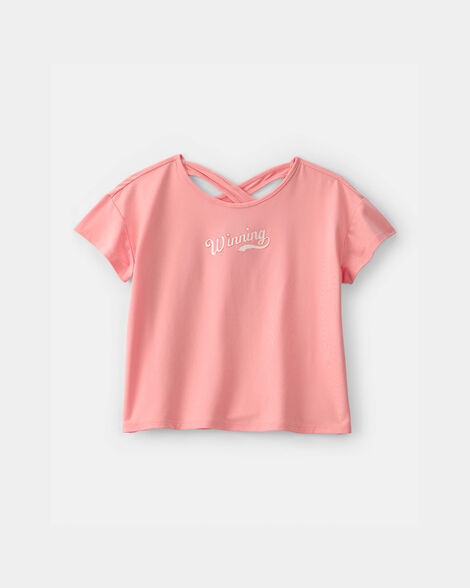 girls 'winning' active top - orange