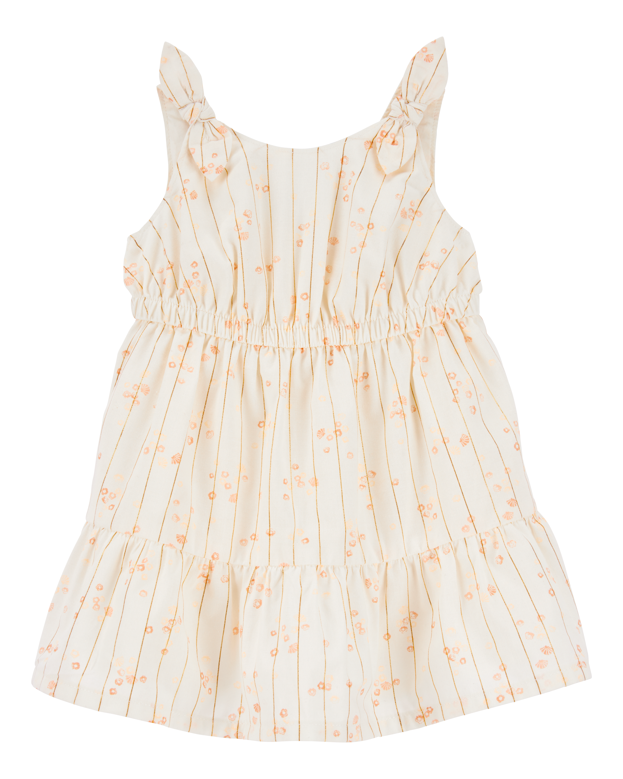 Baby Girl Floral Tiered Dress - Ivory