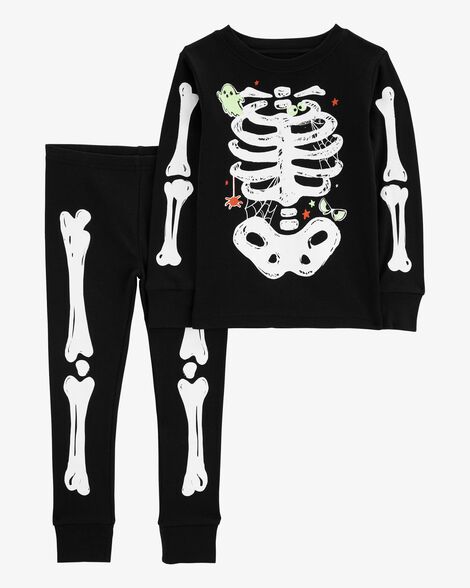  Product image 1 of Baby 2-Piece Glow Halloween Skeleton 100%  Cotton Pajamas