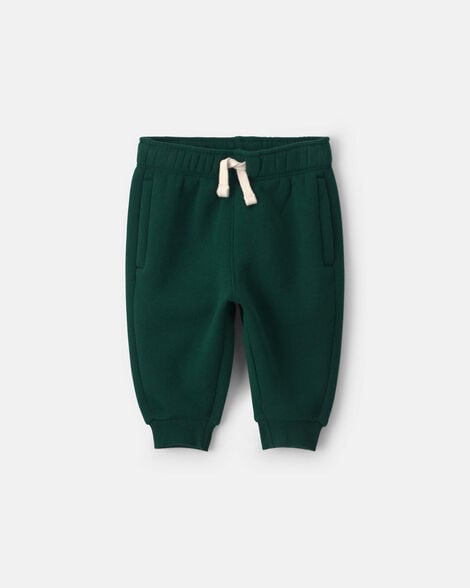 baby boy fleece pants - green