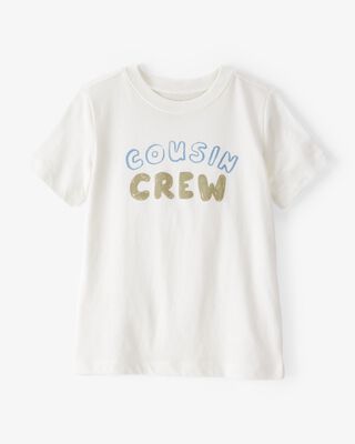Product image 1 of Toddler Cousin Crew Short-Sleeve Graphic Tee -White