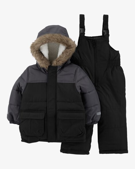  Product image 1 of Toddler 2-Piece Faux Fur Hooded Snowsuit Set