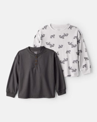 Toddler Boy 2-Pack Organic Cotton Tees in Beaver Creek Print