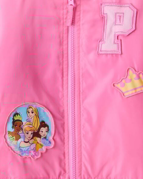 Toddler Girl Disney© Princess Long-Sleeve Varsity Jacket - Pink