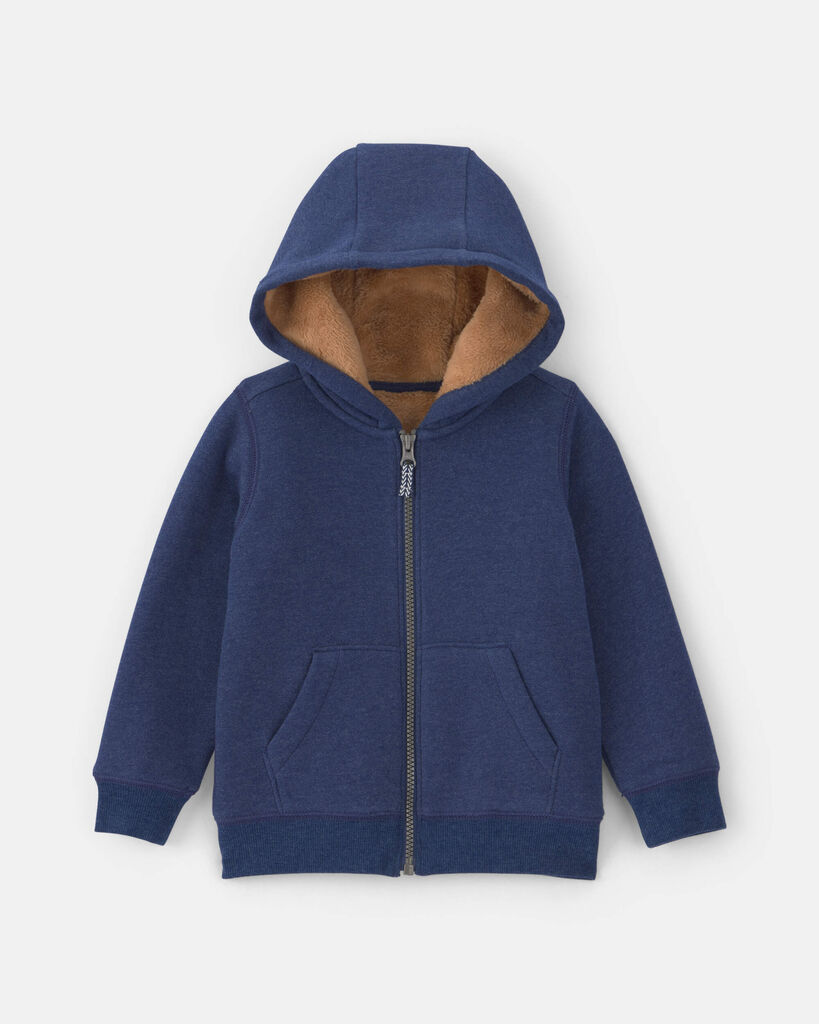 Carter's Toddler Boys Long Sleeve Zipper Hoodie, 5t, Blue