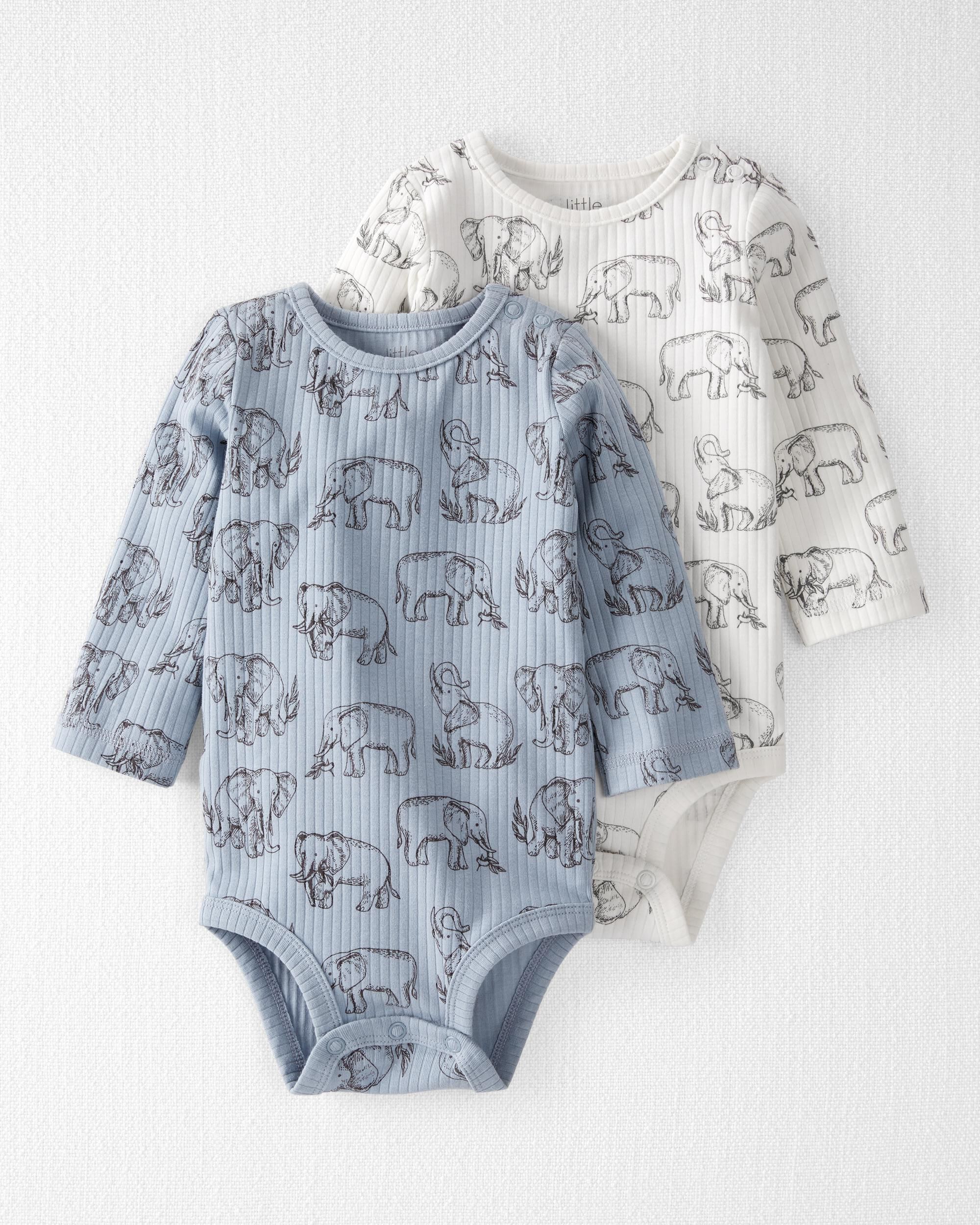 2-Pack Organic Cotton Rib Bodysuits